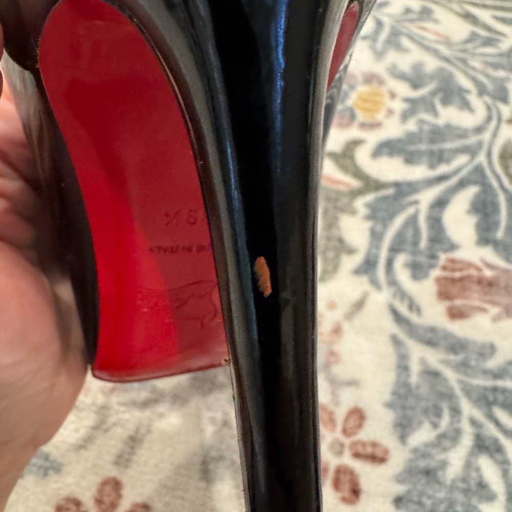 Louboutin Simple Pump 100mm Black Patent - Picture 5 of 11